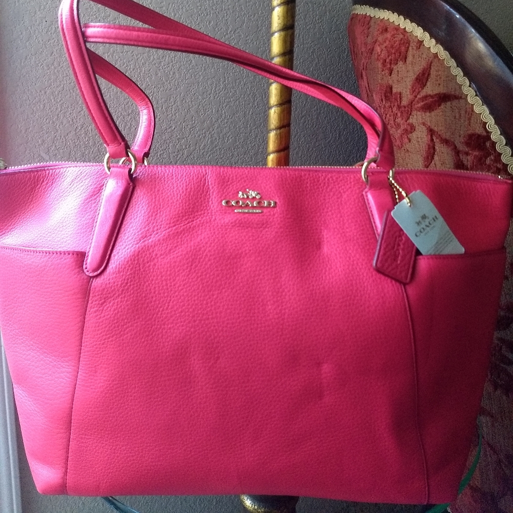 Fuschia Coach Shoulder Bag
